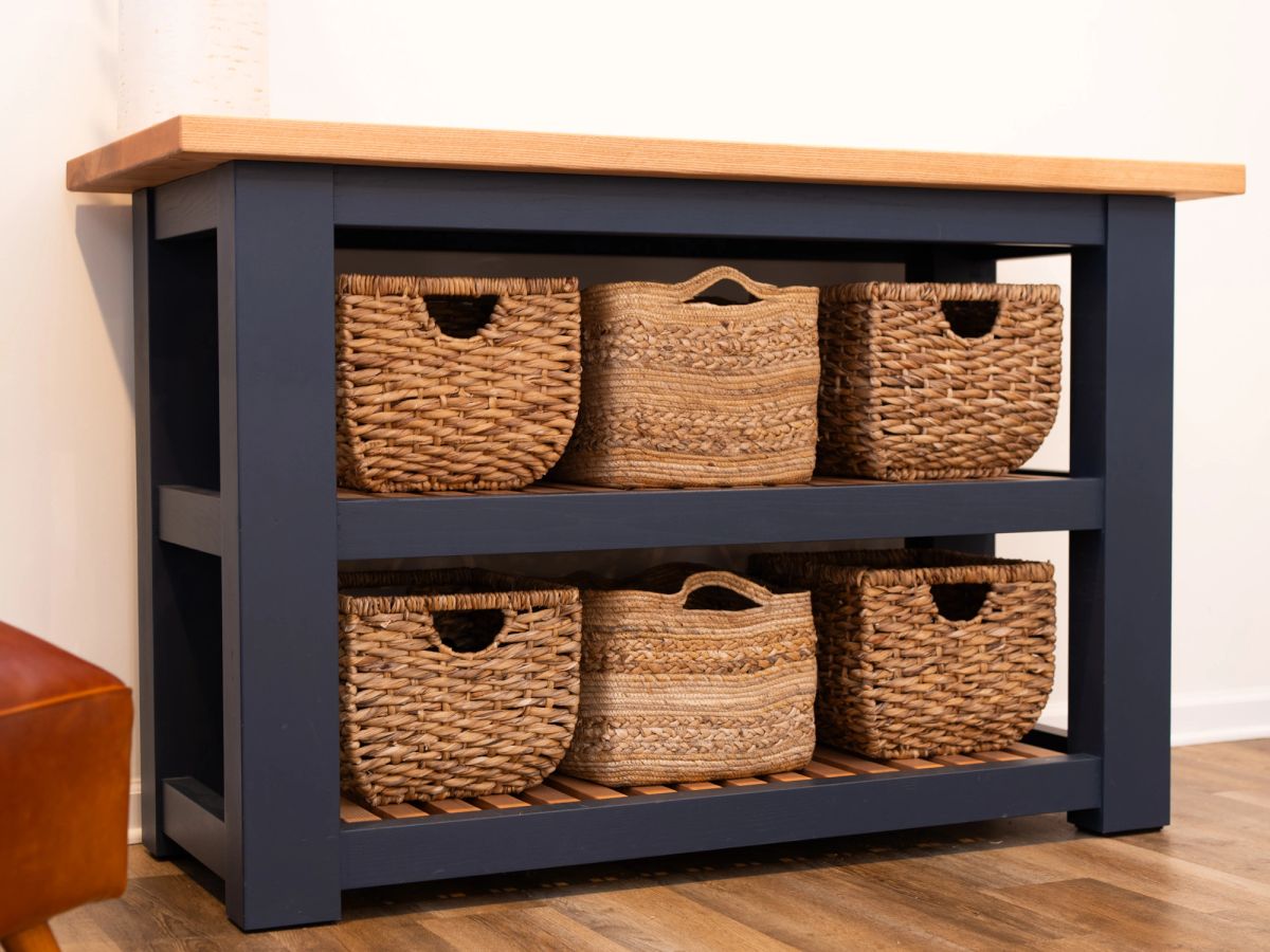 Handcrafted wood console table