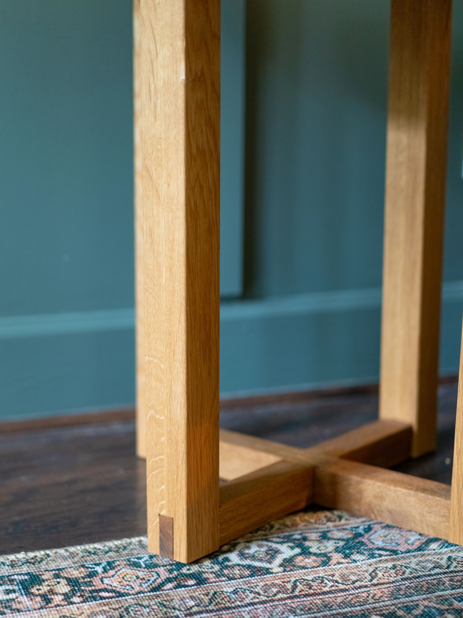 Handcrafted wood end table